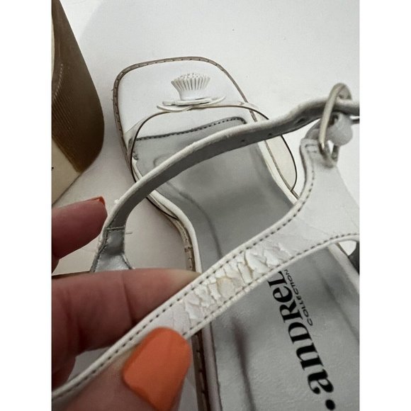 Vintage Women’s Size 6 Platform Sandals Wooden Heels Chunky Heel Y2K - Picture 6 of 10